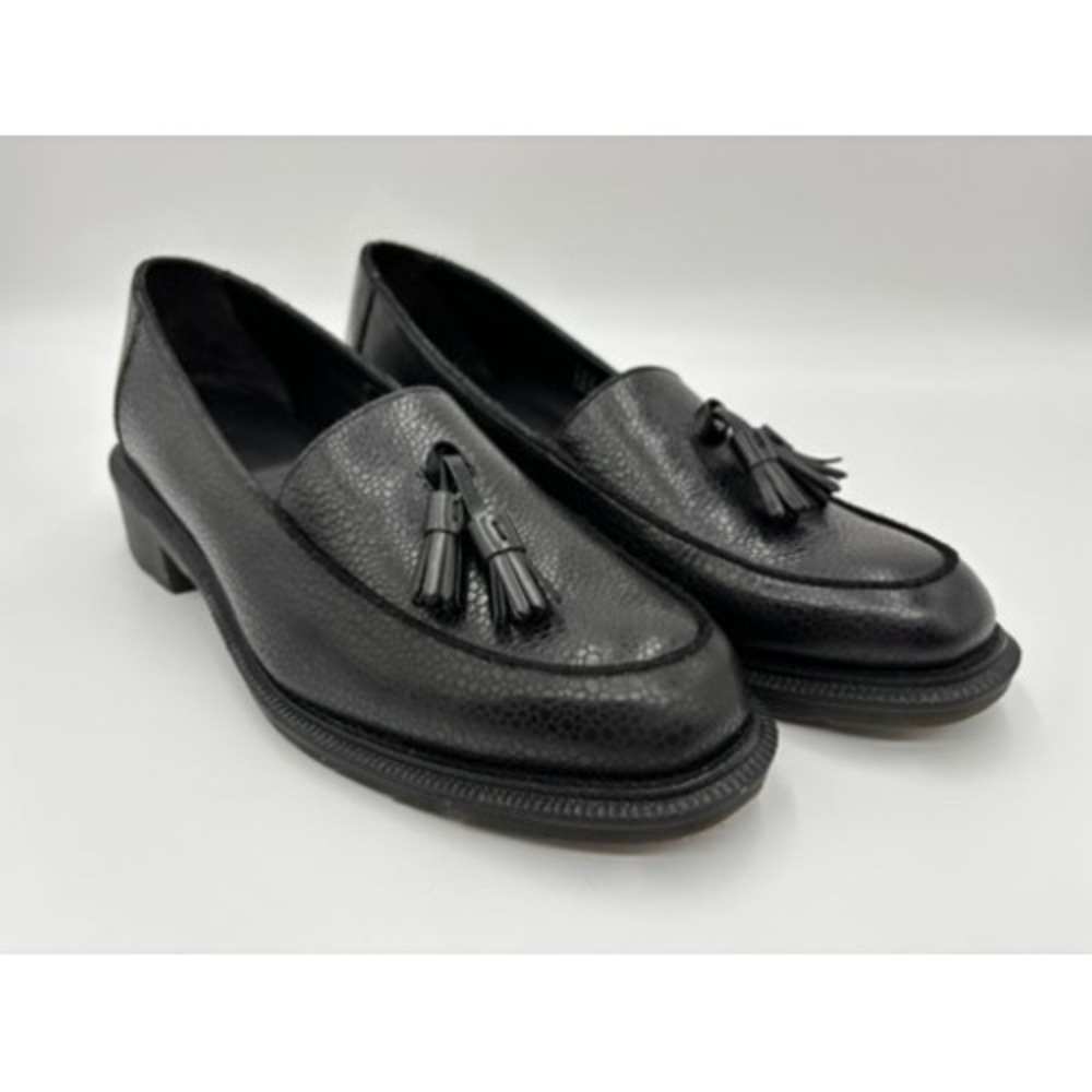Dr. Martens Favilla Black Textured Leather Tassel Loafers Womens 10 UK 8 EU 42